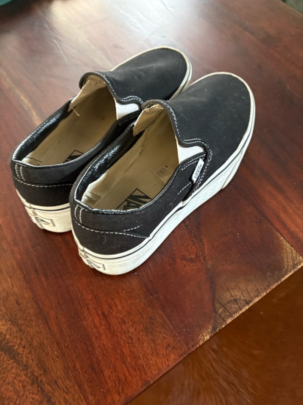 Vans Slip-On Sneakers in Black and White